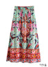 Boho Skirts in Heart Chakra in Green For Women